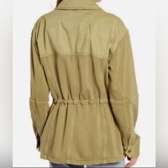 Free People We The Free Saturday Utility Jacket, Sweet Sage, Olive, Size Medium - Picture 3 of 8